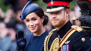 Image: Prince Harry and Meghan, Duke and Duchess of Sussex, in London on Ju