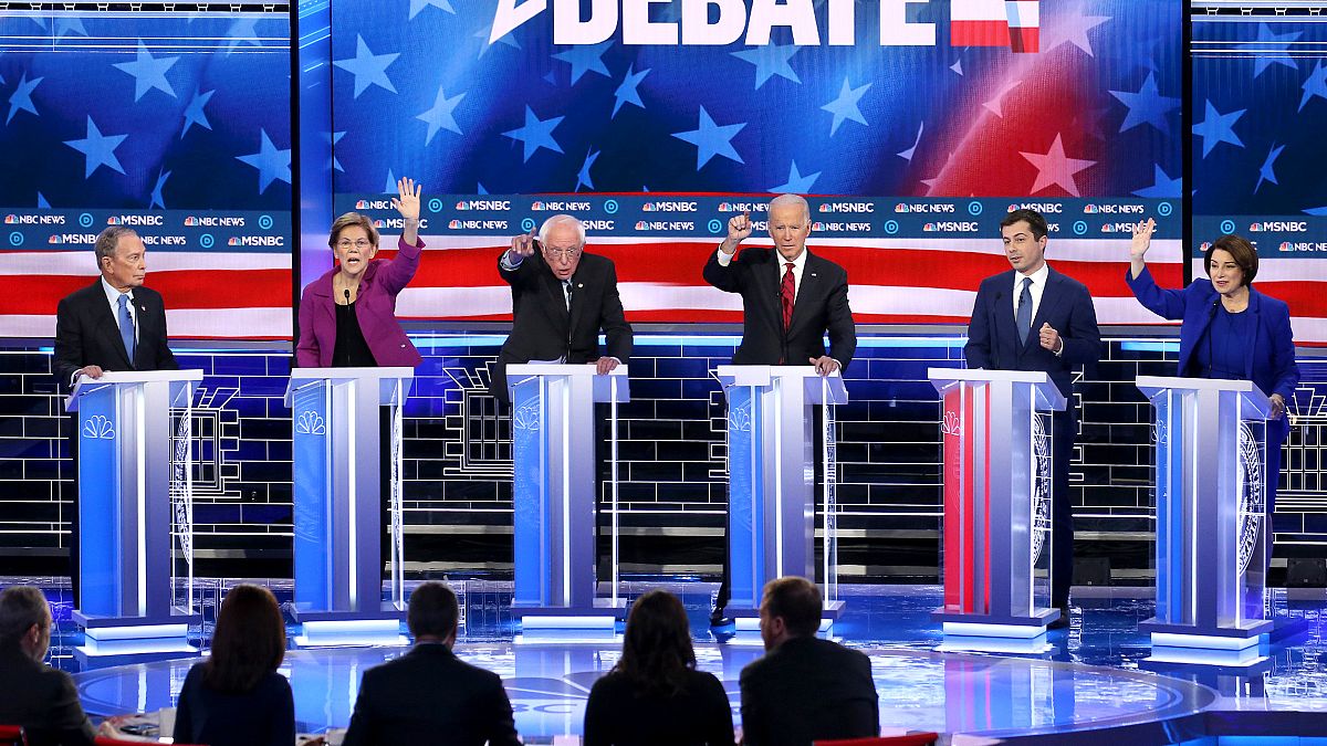 Image: Democratic Presidential Candidates Debate In Las Vegas Ahead Of Neva