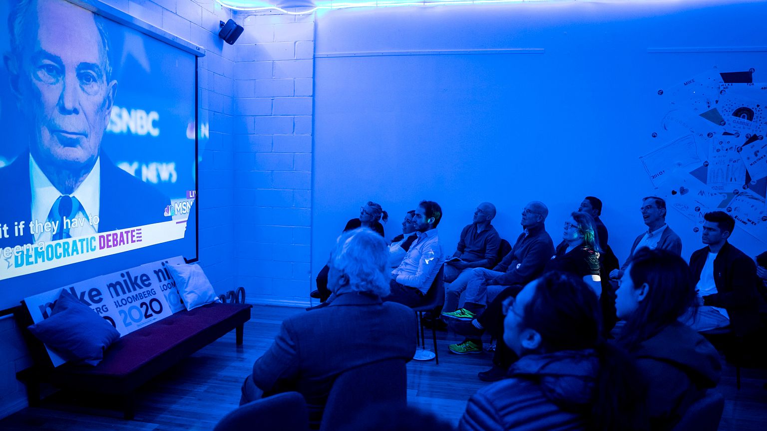 Image: Bloomberg Campaign Office Hosts Debate Watch Party