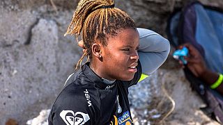 South African surfer challenges the waves and sexism [no comment]