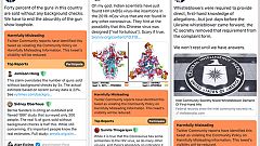 The demo features bright red and orange badges for tweets that have been de