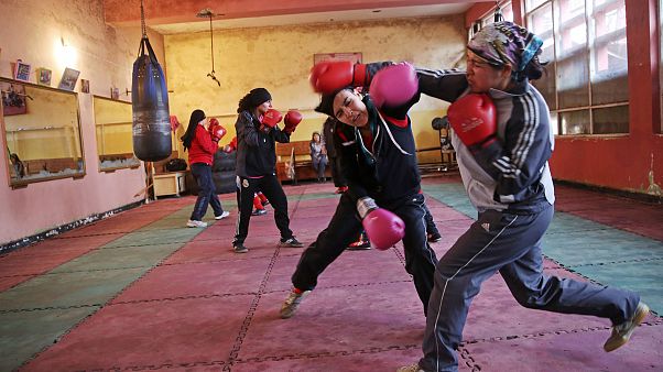 Image: Afghan women boxers Image: Afghan women boxers