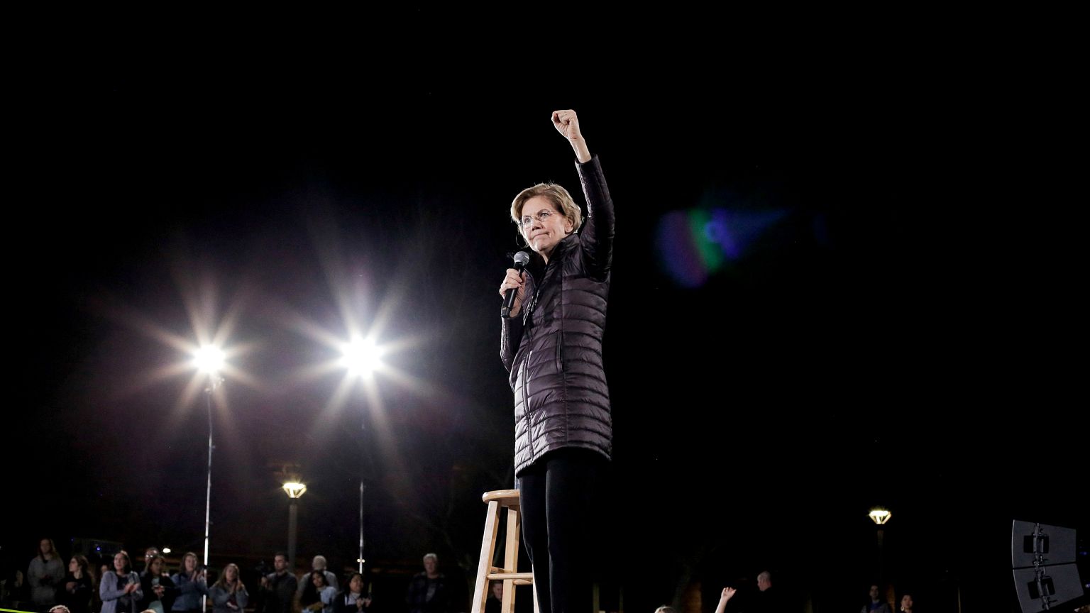 Image: Sen. Elizabeth Warren, D-Mass., speaks at a campaign event in Las Ve