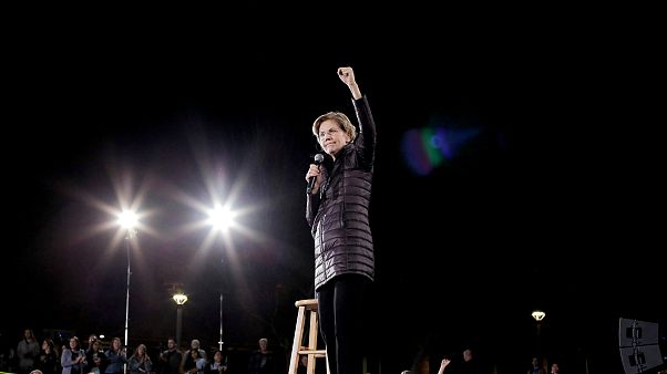Image: Sen. Elizabeth Warren, D-Mass., speaks at a campaign event in Las Ve Image: Sen. Elizabeth Warren, D-Mass., speaks at a campaign event in Las Ve
