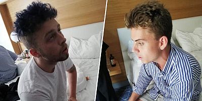 Finnegan Lee Elder, left, and Gabriel Christian Natale Hjorth in their hotel room in Rome. The two American teenagers were jailed in Rome as authorities carry out a murder investigation in the killing of Italian police officer Mario Cerciello Rega, 35.