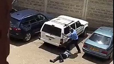 Outrage in Kenya as police officer caught on video brutalizing civilian