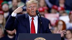 Image: President Donald Trump during a Keep America Great Rally in Battle C