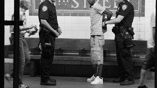 Image: Stop-and-Frisk in NYC near Go-and-Frolic