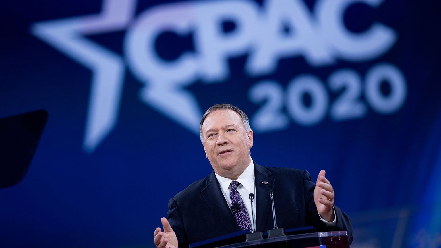 Image: Mike Pompeo, politics-US-POLITICS-CPAC-POMPEO