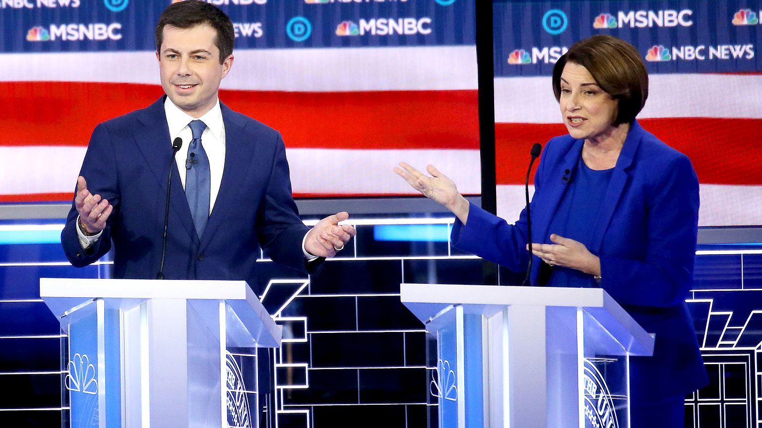 Image: Democratic Presidential Candidates Debate In Las Vegas Ahead Of Neva