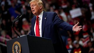 Image: President Donald Trump holds a campaign rally in Charlotte, North Ca