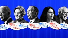 Image: Voters will cast ballots in Democratic primaries in 14 states on "Su