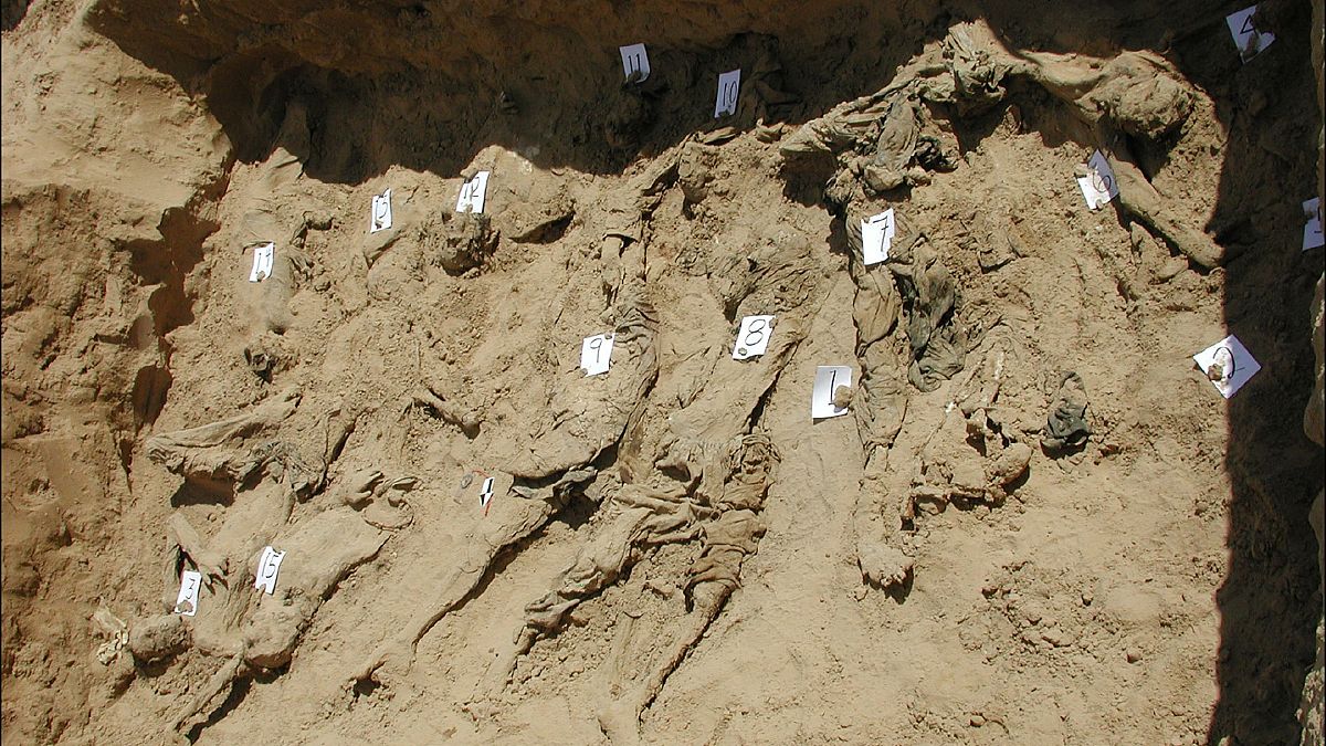 Image: A test trench dug by Physicians for Human Rights forensic experts in