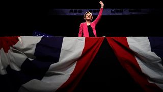 Image: Sen. Elizabeth Warren speaks during a campaign event in Keene, N.H.,