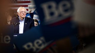 Image: Sen. Bernie Sanders speaks at a Super Tuesday rally in Essex Junctio