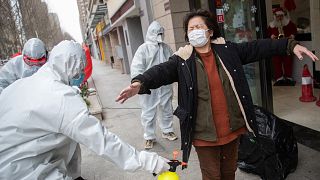 Image: A woman, who has recovered from the COVID-19 coronavirus infection, 