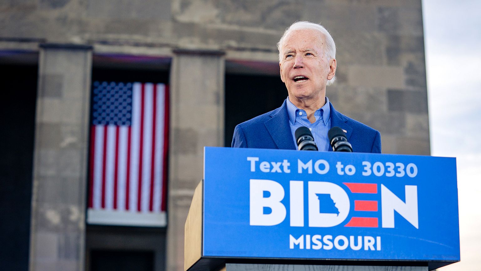 Image: Joe Biden Campaigns In Kansas City Ahead Of Tuesday's Primary