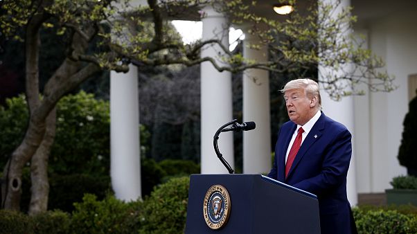 Image: President Donald Trump speaks at a coronavirus task force briefing i Image: President Donald Trump speaks at a coronavirus task force briefing i
