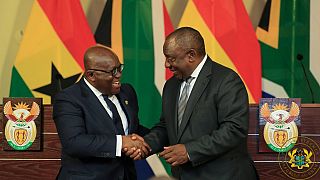 [Photos] Ghana president in South Africa for state visit