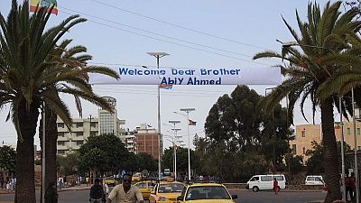 Eritrea lines up Asmara streets with Ethiopian flags to welcome Abiy