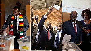 Mnangagwa, Chamisa and Mugabe cast their vote