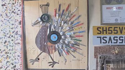 Kenya artist gives life to scrap objects