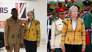Photos: Nigerian designer of Theresa May's African jacket thrilled