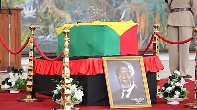 Photos: Kofi Annan laid in state, mourners pay final respects