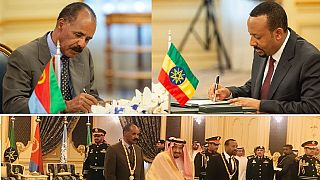 Photos: Eritrea, Ethiopia leaders sign peace deal in Saudi, awarded gold medals
