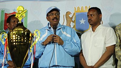 Photos: Somali president joins fans at Mogadishu football final