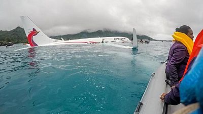 Photos: Locals in heroic rescue as plane overshoots runway into lagoon