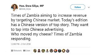 Chinese article in Zambia daily to boost readership, ads - govt