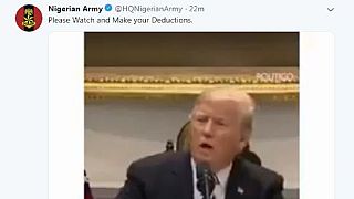 Nigeria Army tweets Trump video to justify armed protest clampdown