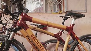 Ugandan entrepreneur makes bicycles from bamboo