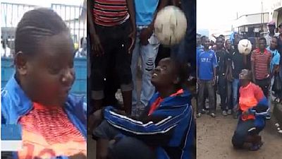 Viral Tanzanian female ball juggler 'displays' to support family