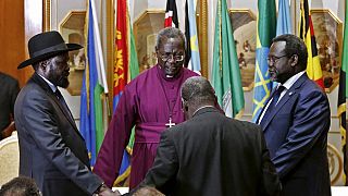 Pope meets South Sudan politicians