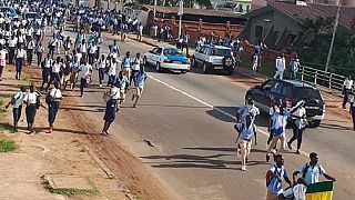 Gabonese students take to streets to demand scholarships