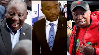 South Africa election: main candidates cast votes
