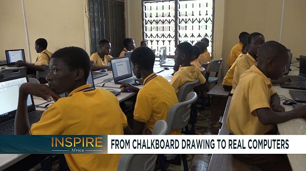 From chalkboard drawing of Ms Word to real computers [Inspire Africa]