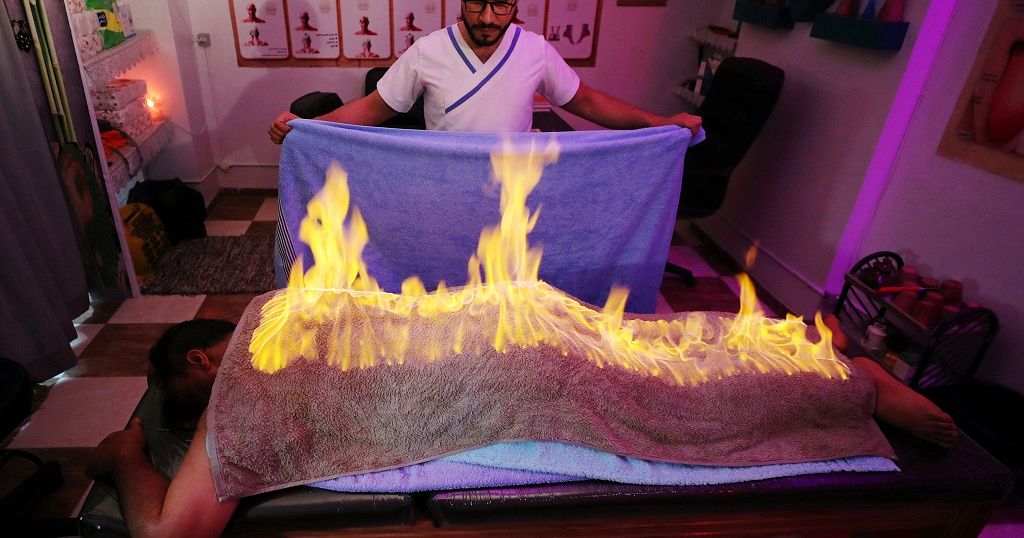 Egyptian spa uses fire to relieve muscle pain | Africanews