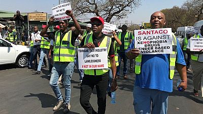 Afrique du Sud : des taximen manifestent contre les attaques xénophobes