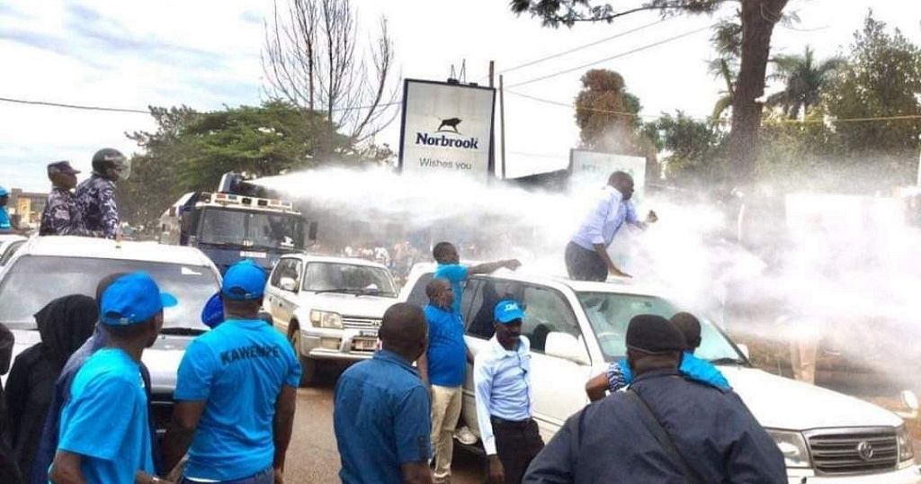 Uganda Police Uses Water Canons To Brutally Arrest Opposition Leader ...