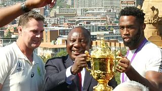 [Photos] Ramaphosa et les Sud-Africains célèbrent leurs champions du monde de rugby
