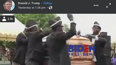 Trump mocks Biden with viral Ghanaian coffin dancers