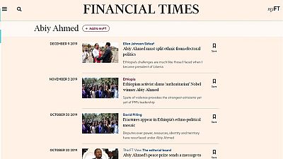 Ethiopia PM, only African, on FT's 50 People of the Decade list