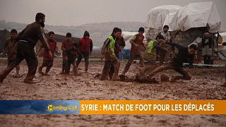 Displaced Syrians enjoy a game of football in jihadist-run region [Grand Angle]