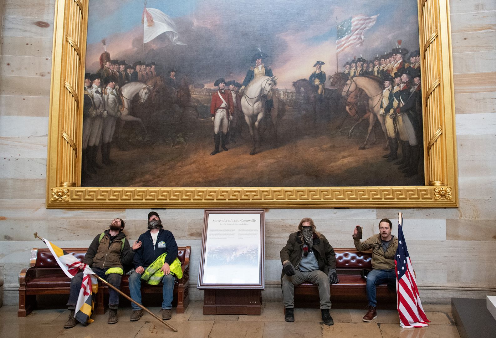 Supporters of US President Donald Trump enter the US Capitol in Washington, USA. January 6, 2021