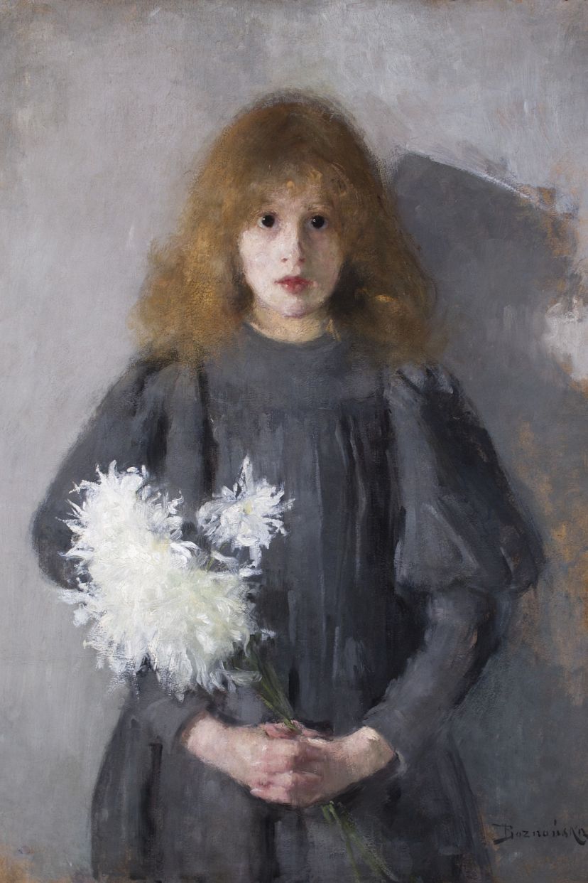 Olga Boznańska, Dziewczynka z chryzantemami, 1894 