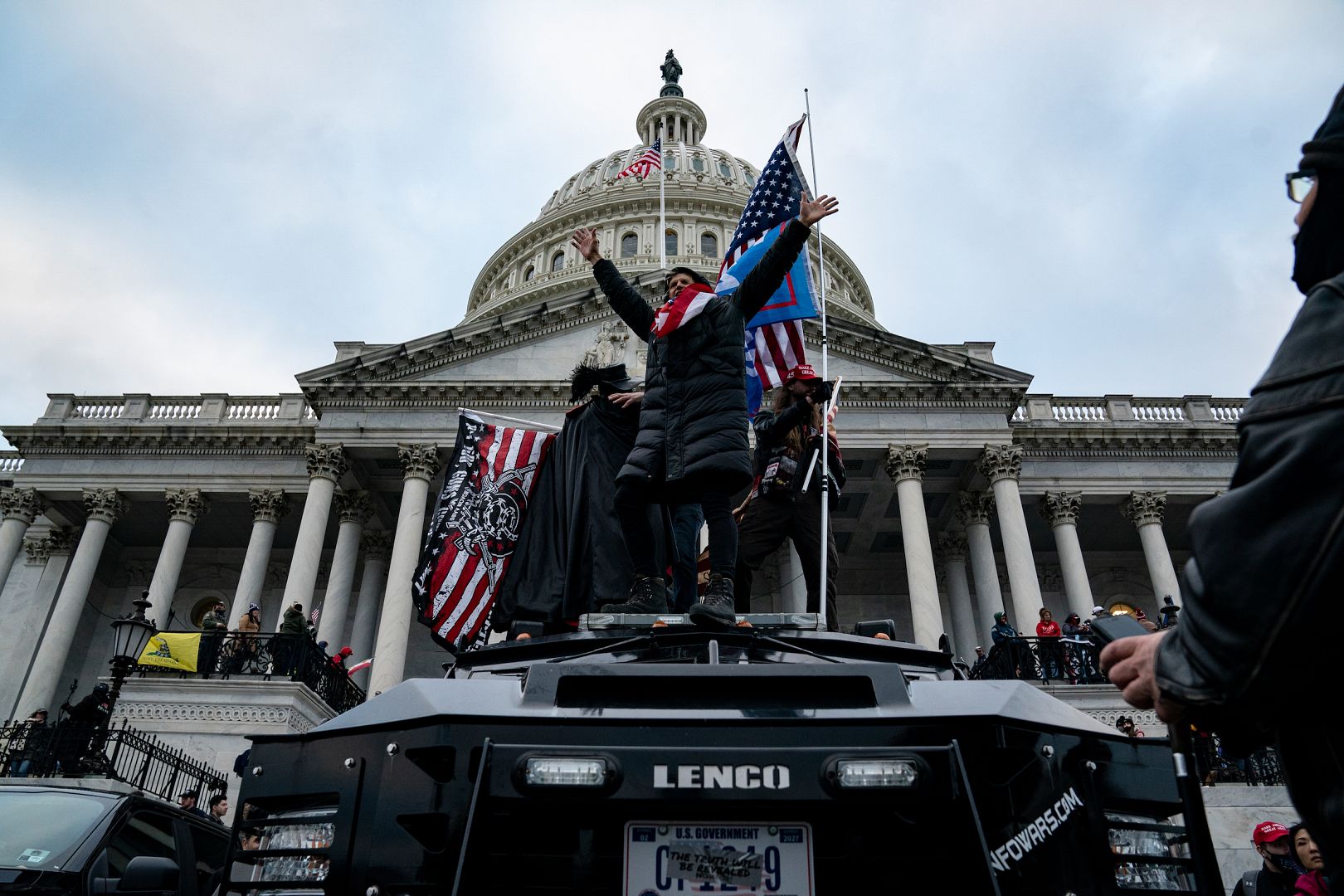 Supporters of US President Donald Trump protest outside the US Capitol in Washington, USA. January 6, 2020