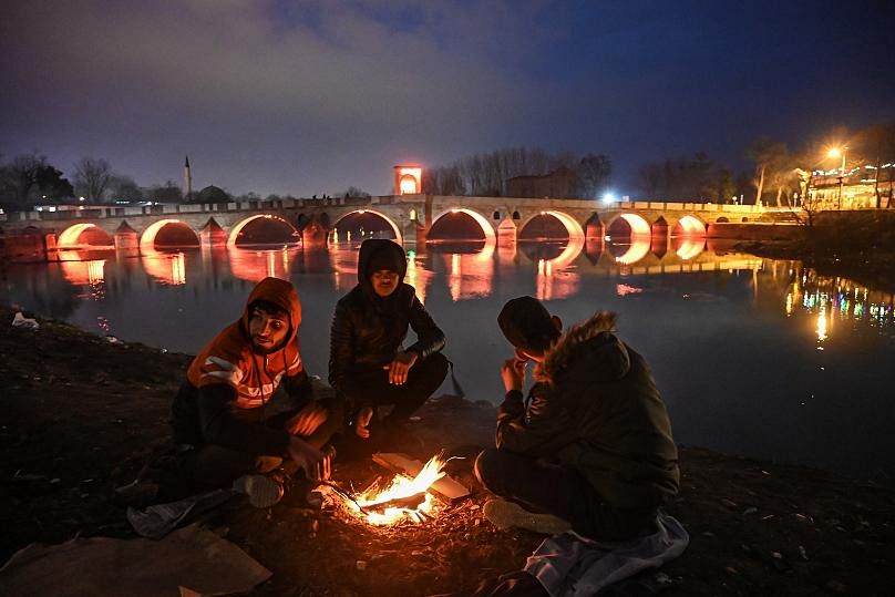پناهجویان در مرز ترکیه با یونان